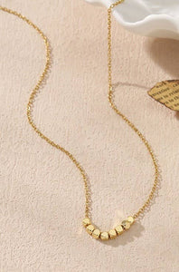 Necklace | Gold Cube