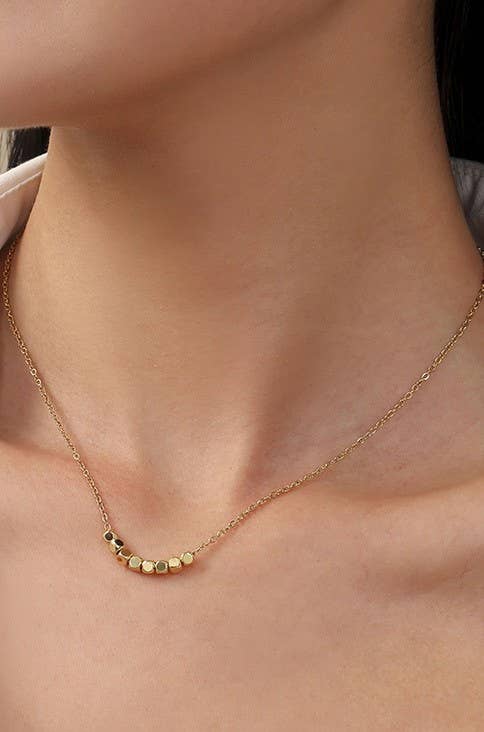 Necklace | Gold Cube