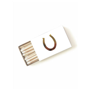 Matches | Lucky Horseshoe Matchbox Gold / White