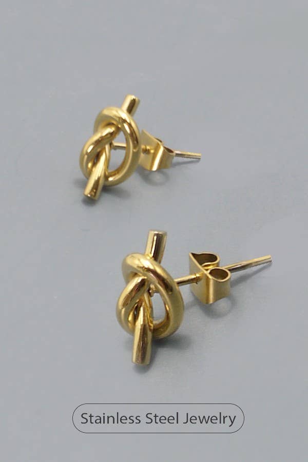 Earrings | Gold Tied Knot Stud