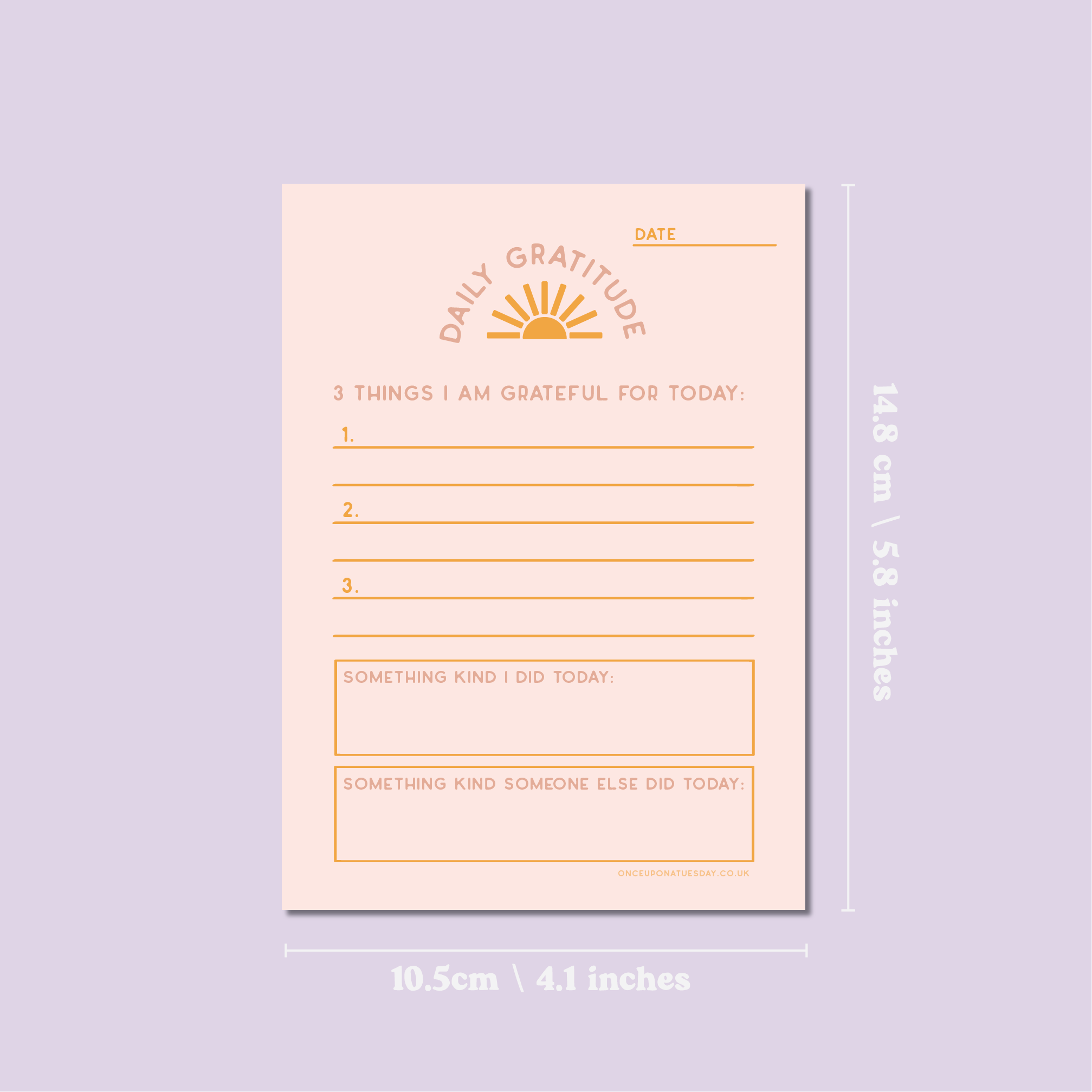 Daily Gratitude Notepad