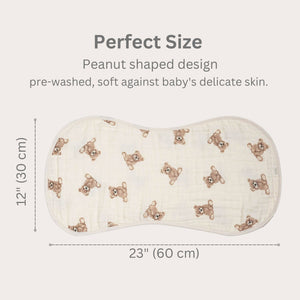 Burp Cloth | Bamboo Muslin  Set 2-Pack Teddy/Taupe