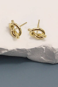 Earrings | Gold Tied Knot Stud