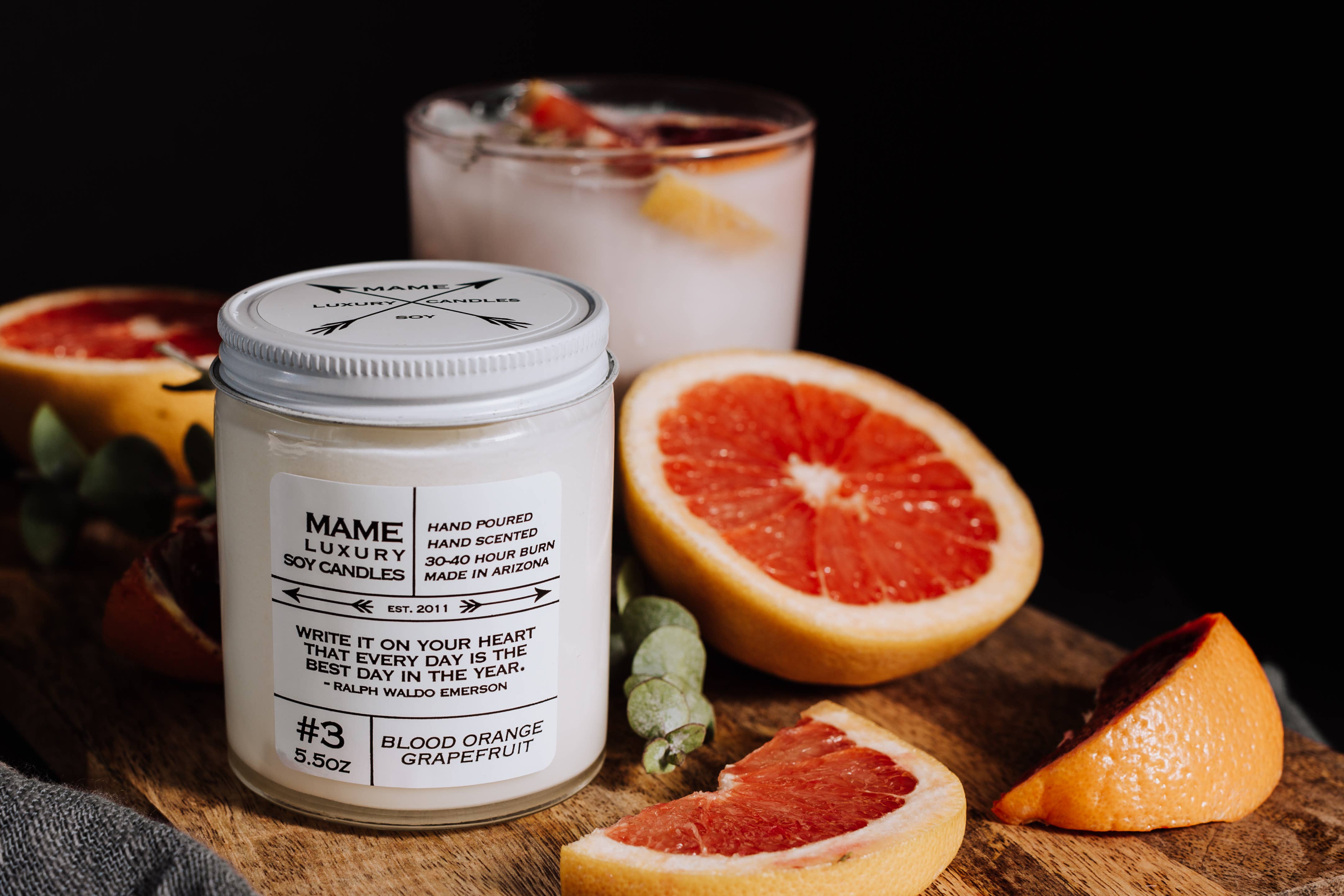 Soy Candle | Blood Orange, Grapefruit Candle