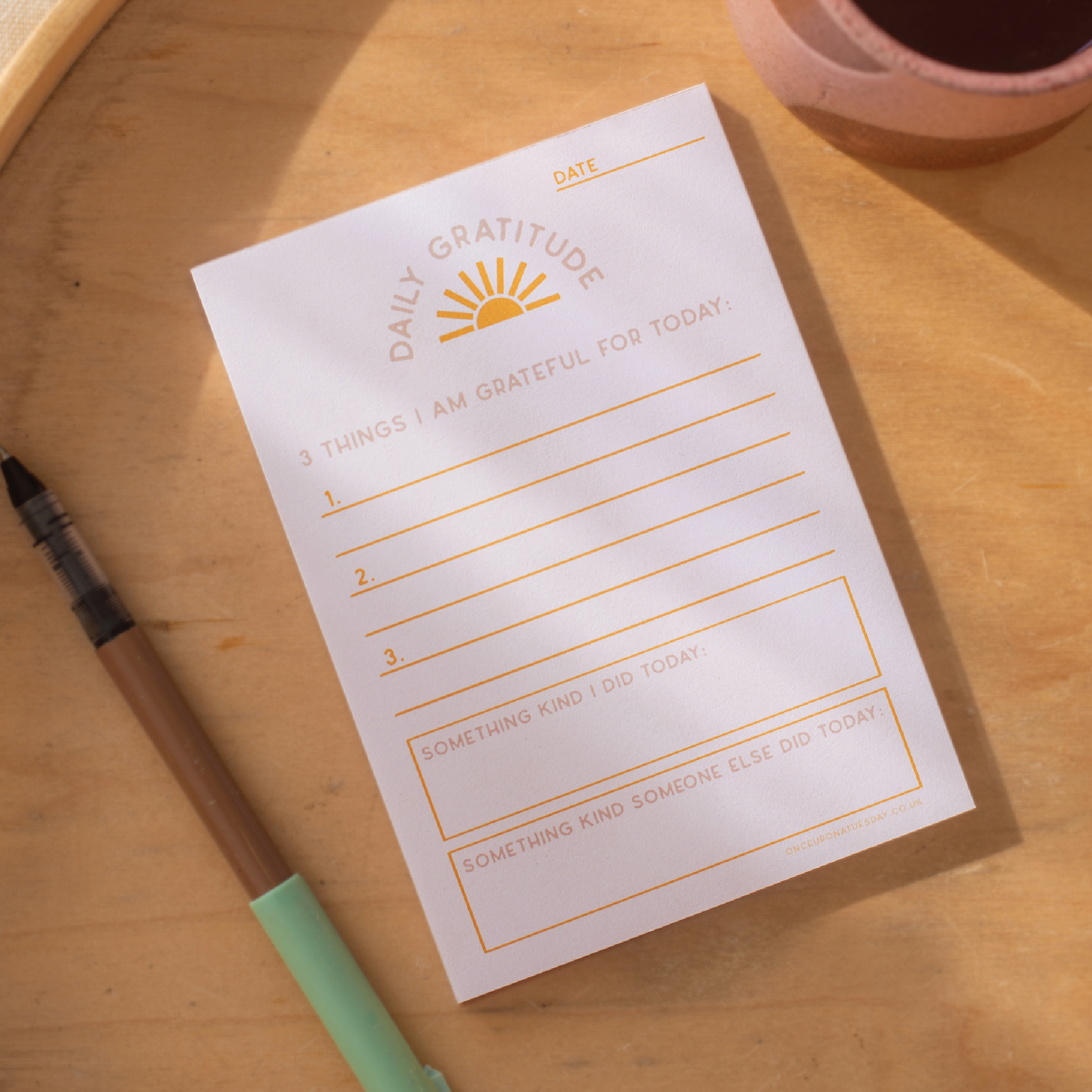 Daily Gratitude Notepad